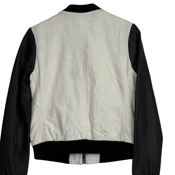 Women's Lucky brand Colorblock Cotton W/Leather Bomber Jacket Size Small - Picture 8 of 16